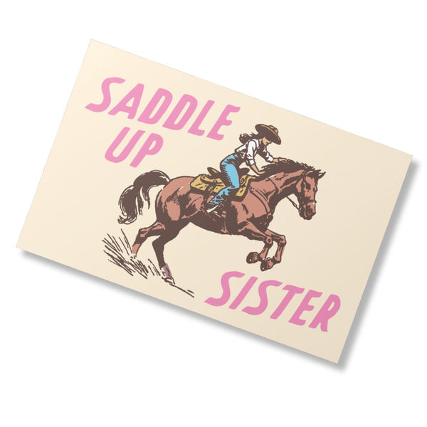 "Saddle Up Sister" Postcard