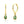 Load image into Gallery viewer, Emerald Cz dangle drop earrings - 1