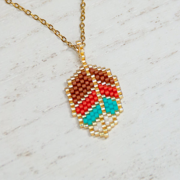 Harmony Leaf Beaded Necklace - 2