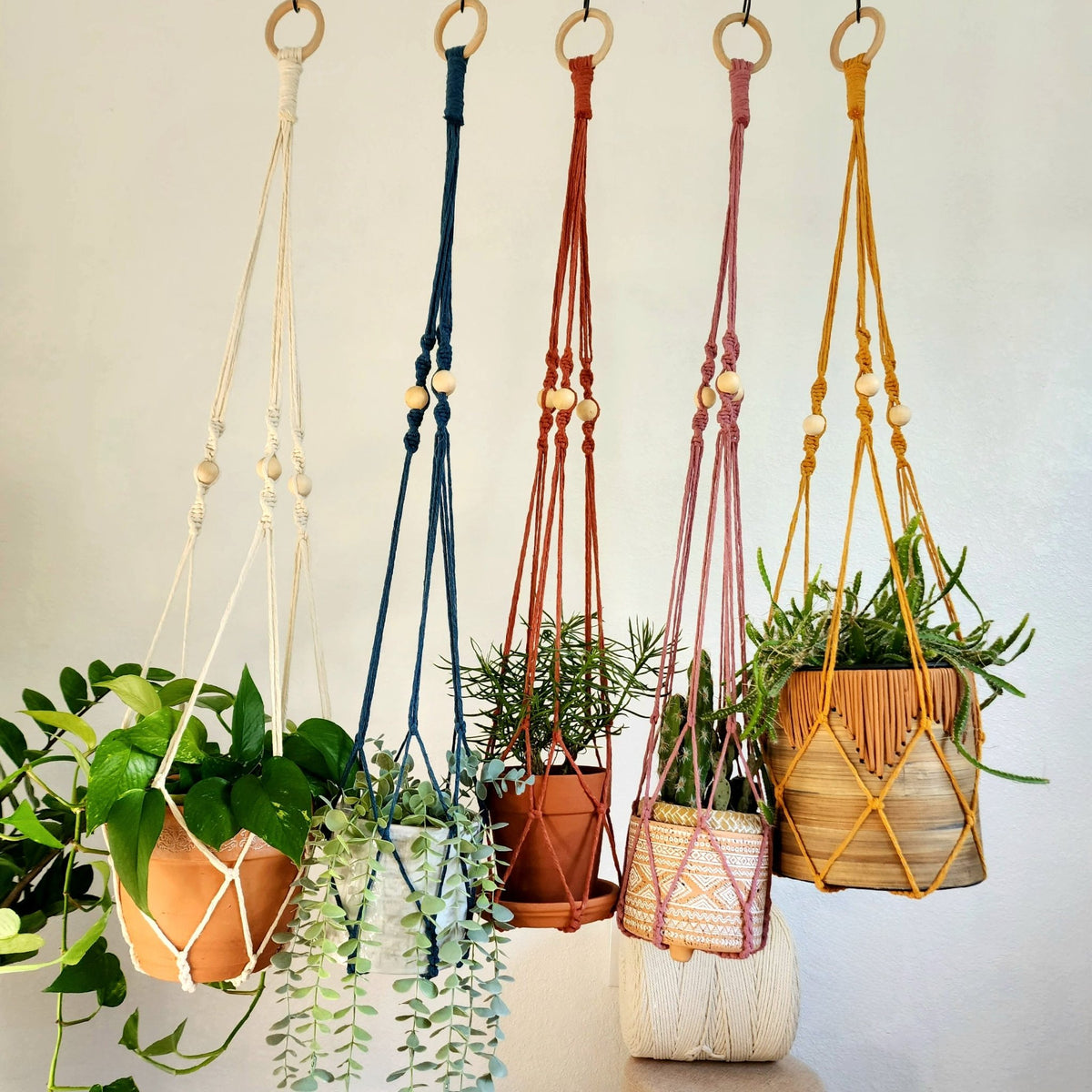 macrame plant hanger basket Macrame plant hanger 3ft beaded plant hanger for indoor and outdoor