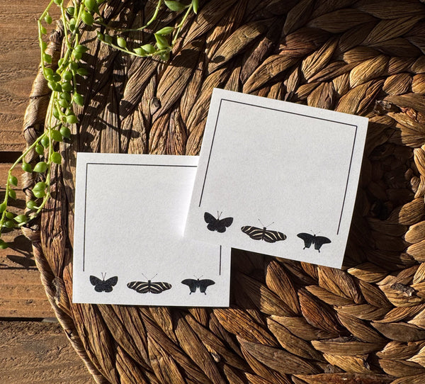 Black Butterflies Sticky Notes - 3