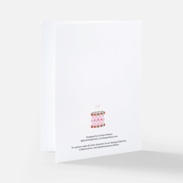 yay! Pink Vintage Cake Greeting Card - 2