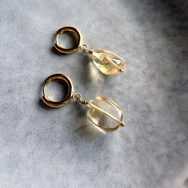 Golden Glow Hoop Earrings