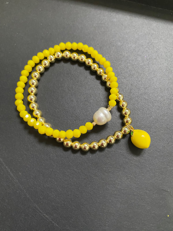 Bracelets Gemstone Crystal Bead with Charms