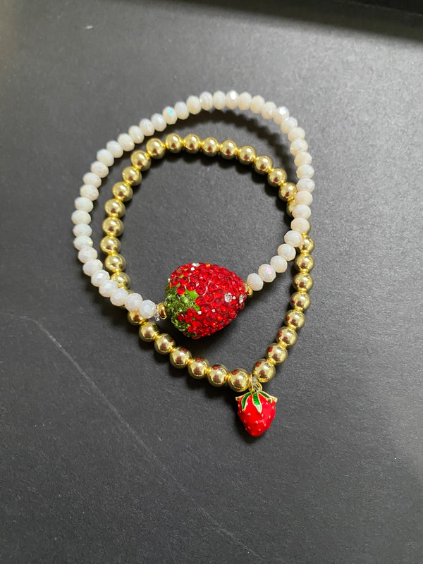 Bracelets Gemstone Crystal Bead with Charms