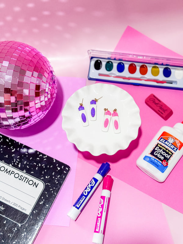 Dry Erase Marker Earrings