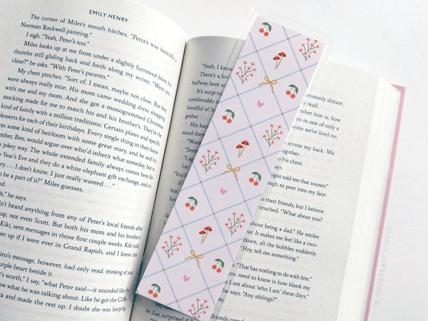 Coquette Pattern Laminated Bookmark