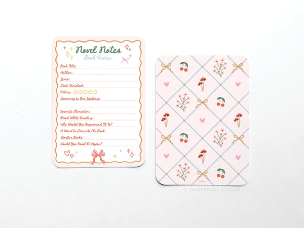 Coquette Novel Notes Book Review Card Set