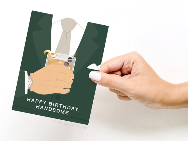 Happy Birthday, Handsome Greeting Card - RS