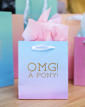 OMG! A PONY!- Small Gift Bag- Wholesale