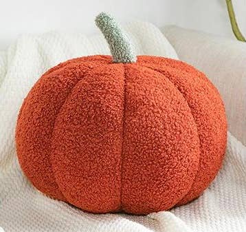 Pumpkin Fall Boucle Pillow - Rust