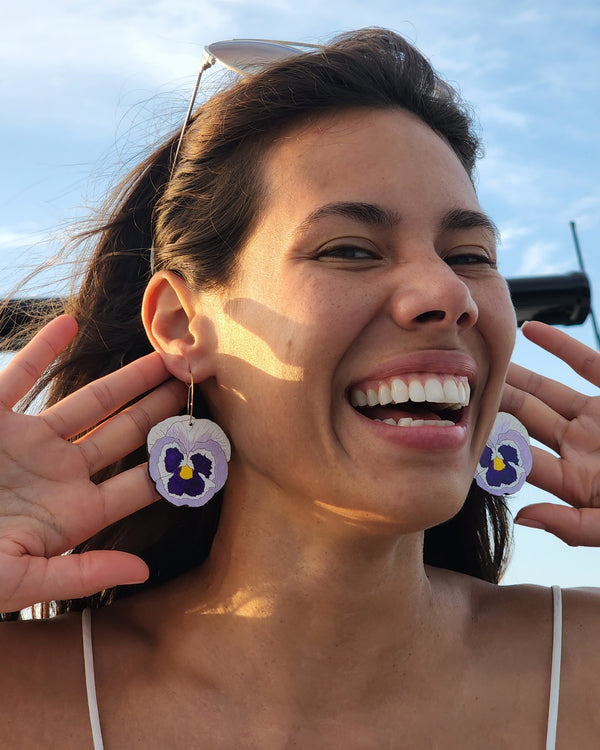 Pansy Hoop Earrings - 2