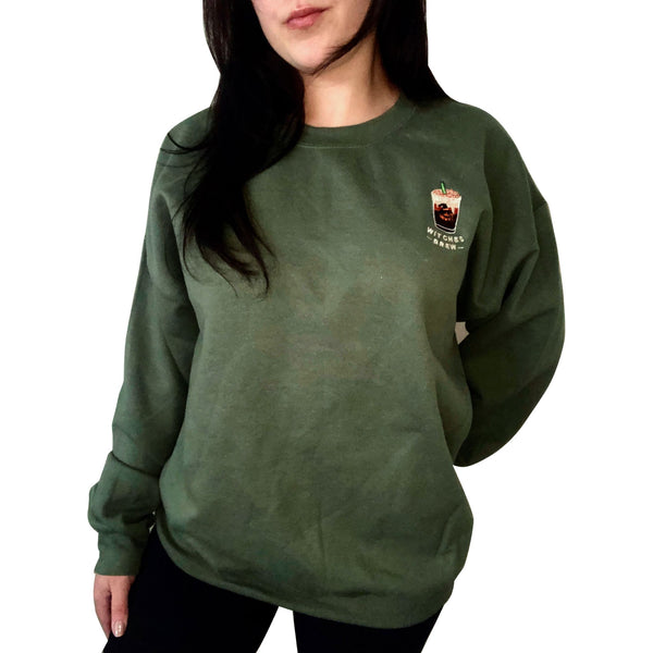 Black Witches Brew Iced Coffee Embroidered Sweatshirt - 4