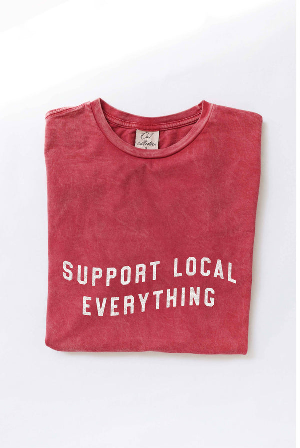 Support Your Local Everything Graphic Top - Sage