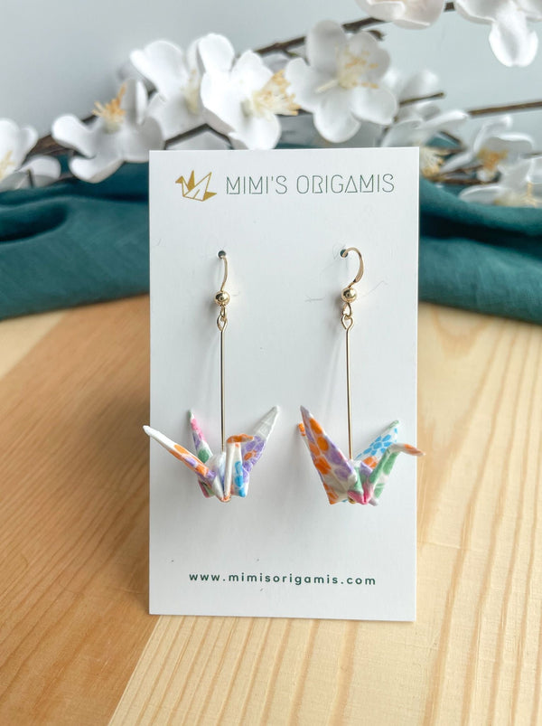 Origami Single Crane Earrings - Small - 2