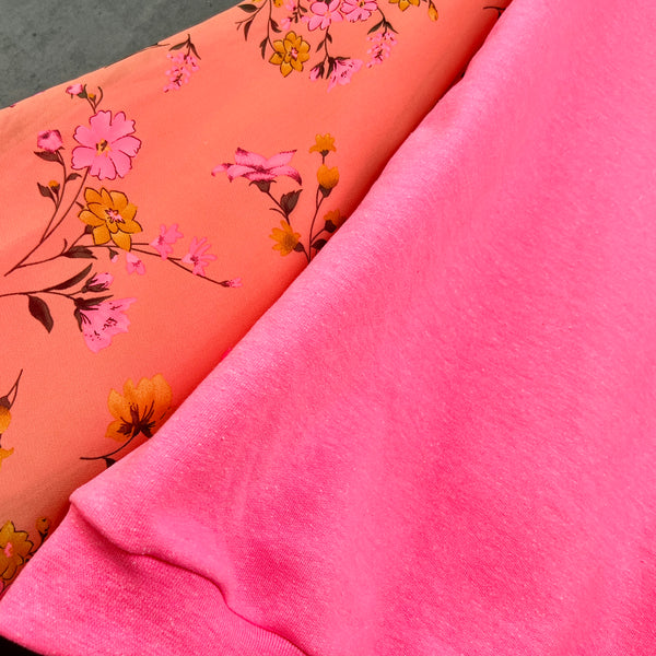 Puff Sleeve Sweatshirt - Floral Print
