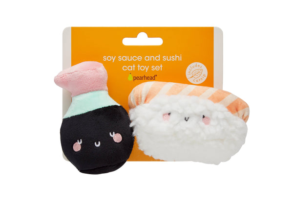 Sushi & Soy Sauce Cat Toy Set