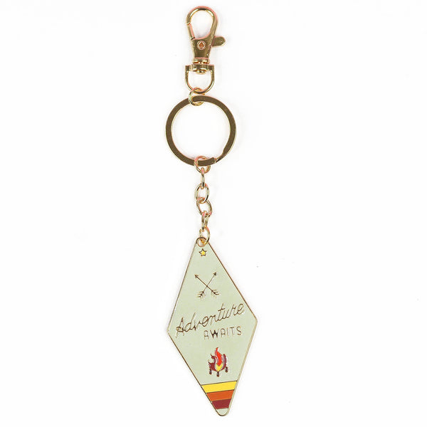 Camp Collection Enamel Motel Keychain: Happy Camper