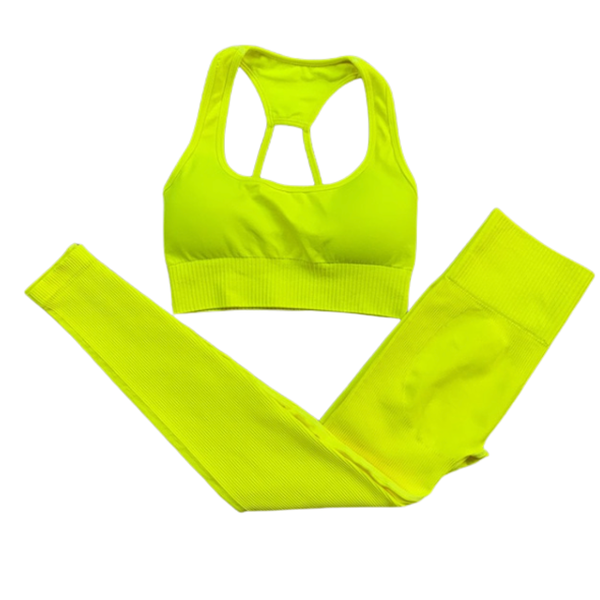 Open Back Seamless Sports Bra and Legging Set