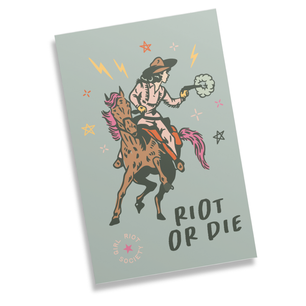 Girl Riot Society Postcard - "Riot or Die"