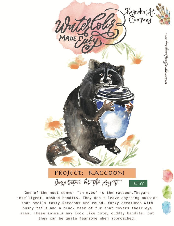 Raccoon Watercolor Kit- Watercolor Made Easy - 1