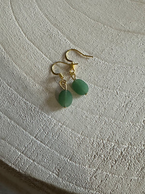 Green aventurine earrings  - 1