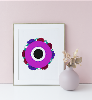 Evil Eye Floral Print - 1