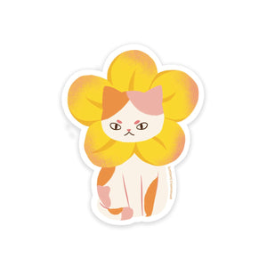 Flower Cat Sticker - 1