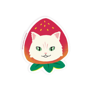 Strawberry Cat Sticker - 1