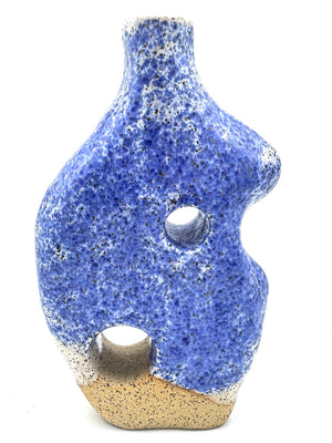 Blue Speckled Vase - 1