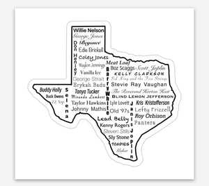 Texas Born Musicians sticker  - 1