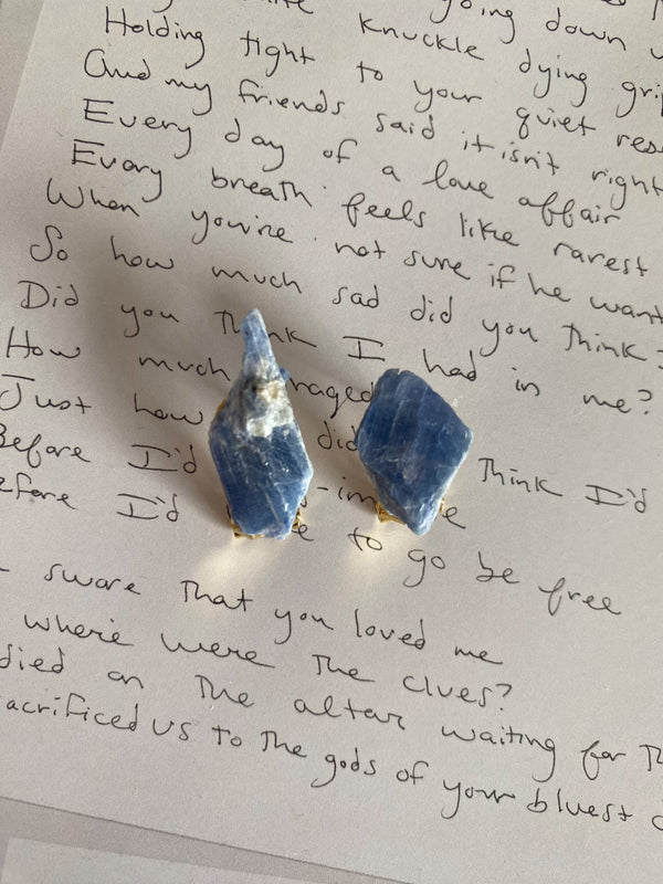 Yin Yang Blue Kyanite Earrings - 5