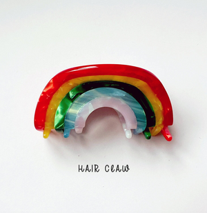 Small Rainbow Pride Hair Claw - 1