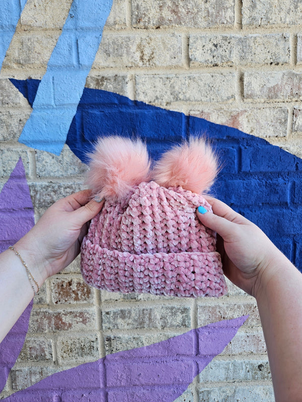 Newborn Velvet Beanie - 1