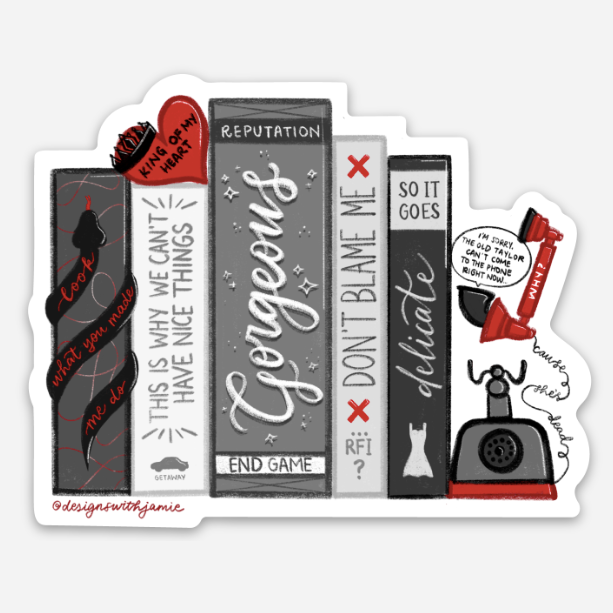 Taylor Swift Reputation Era Bookish Sticker – Mosaic Makers Collective