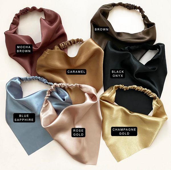 Shiny Jewel Toned Triangle Hair Bandana - 2