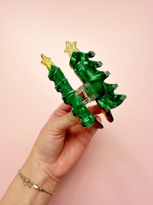 Christmas Tree Hair Claw Clip - 3