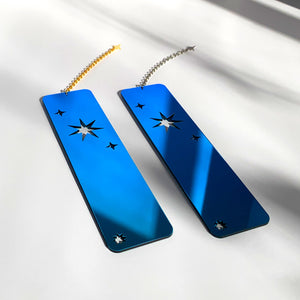 Blue Iridescent Celestial Lasercut Acrylic Bookmark - 1