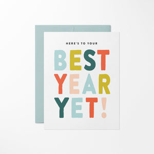 Colorful Best Year Yet Birthday Card - 1