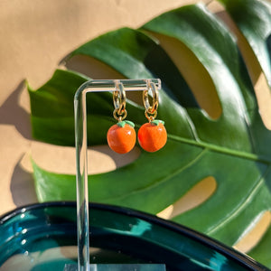 Chili Pepper Charm Huggie Earrings
