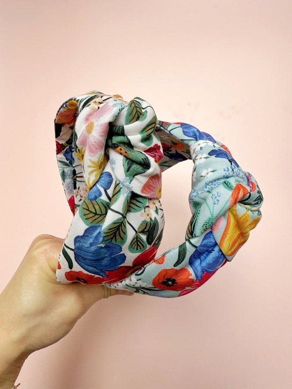 Spring Floral Top Knot Headbands