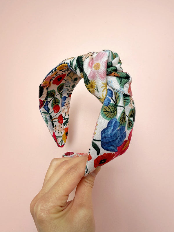 Spring Floral Top Knot Headbands