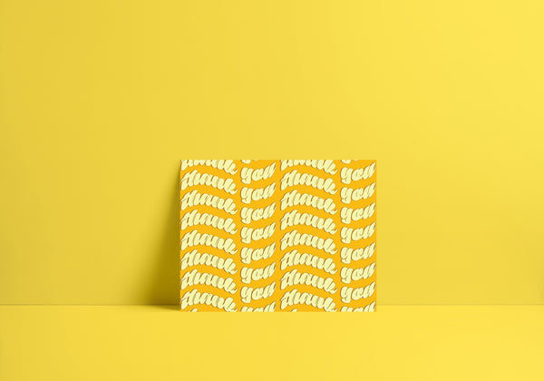 Thank You Thank You Thank You Greeting Card