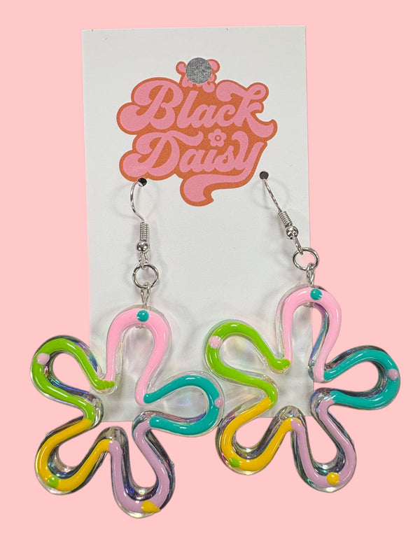Pastel Retro Daisy Earrings