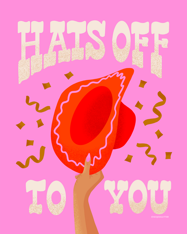 Hats Off to You Greeting Card