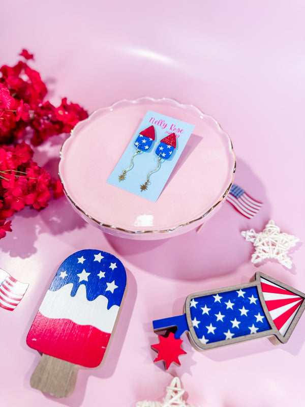 Firework Rocket Earrings