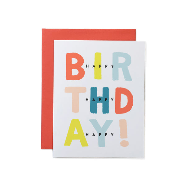 3x Happy Birthday Card