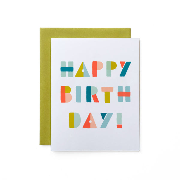 Birthday Shapes Lettered Card