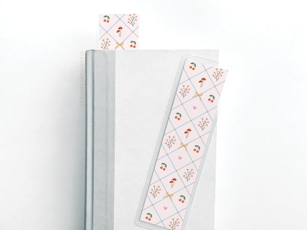 Coquette Pattern Laminated Bookmark