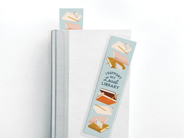 I Support My Local Library Laminated Bookmark